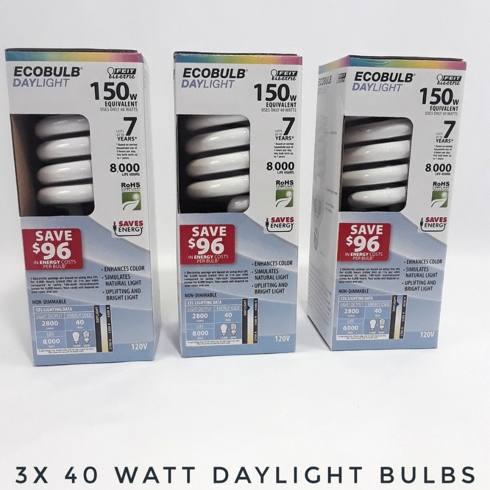 Photography Photo Studio Daylight Bulbs 3 Pack